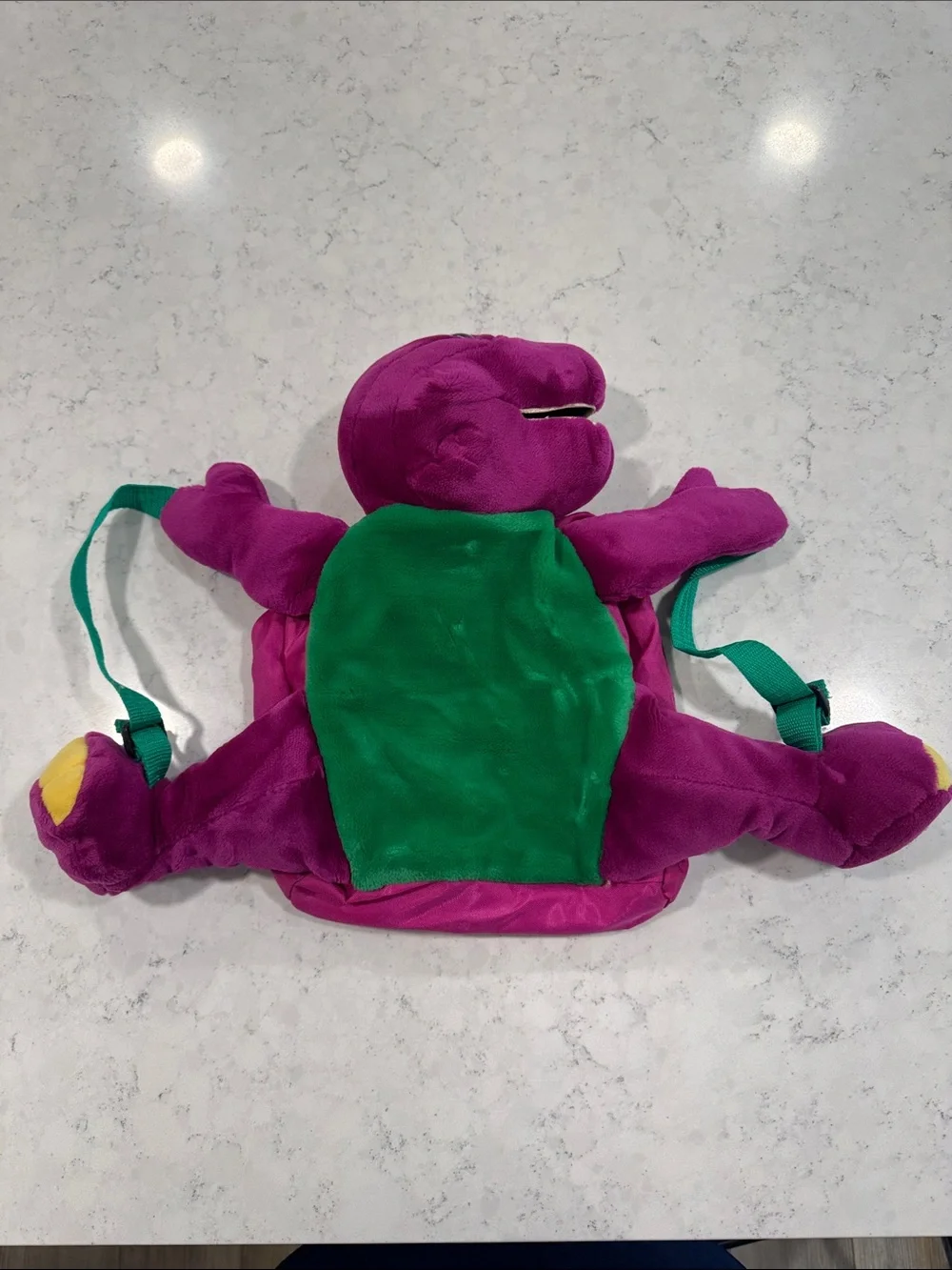 Vintage Barney Purple Dinosaur Plush Character Mini Kids Backpack Purse Costume